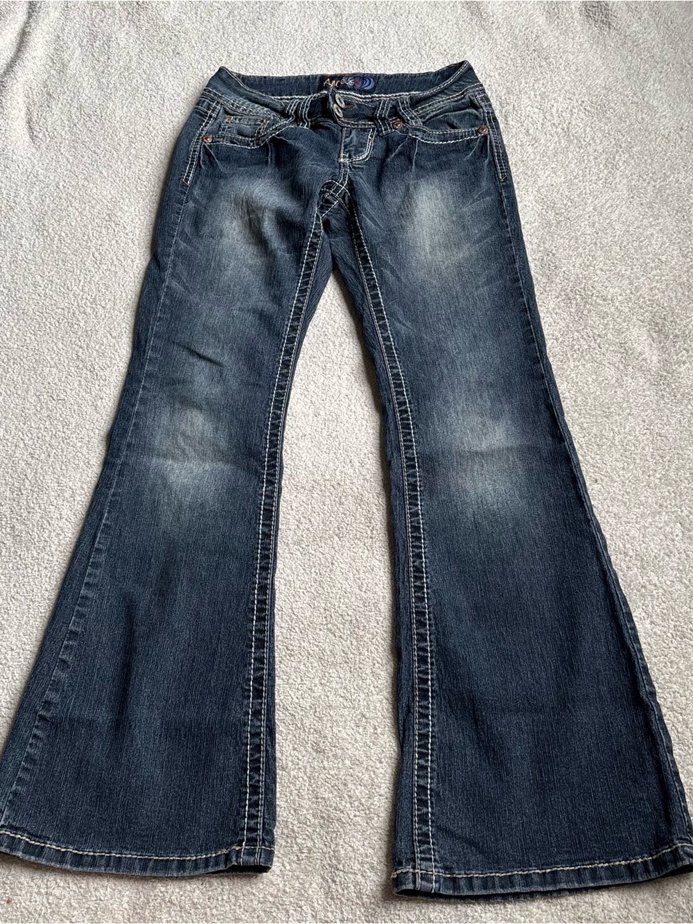 Y2K Angels Dark Blue Flare Jeans for Women